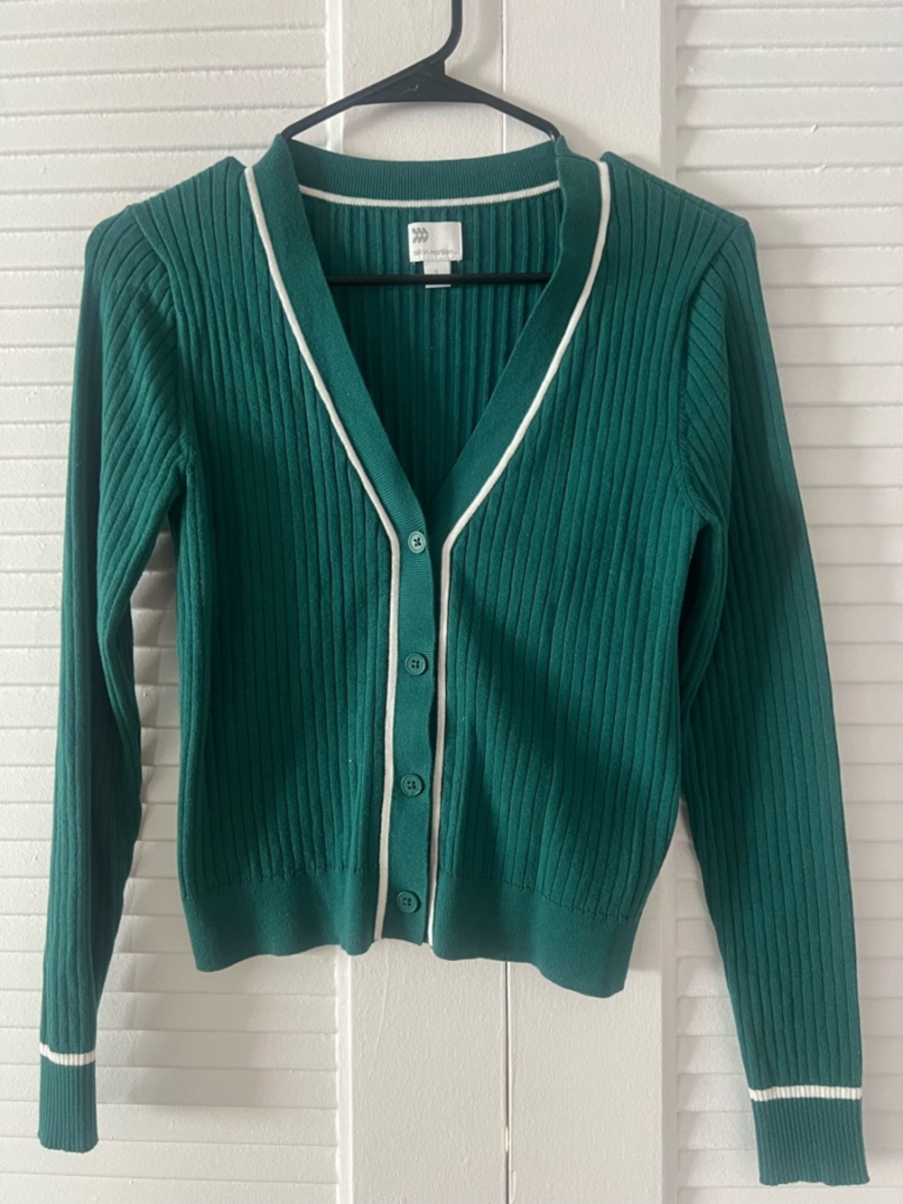 All-in-Motion Ribbed V-Neck Cardigan/Sweater